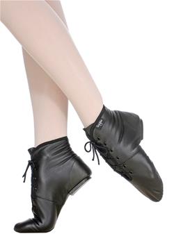 03061L High lace-up jazz shoes, leather