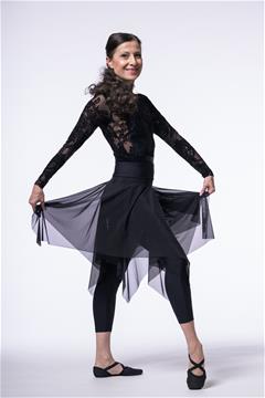 DS6608M High-Waisted Leggings with Short Skirt